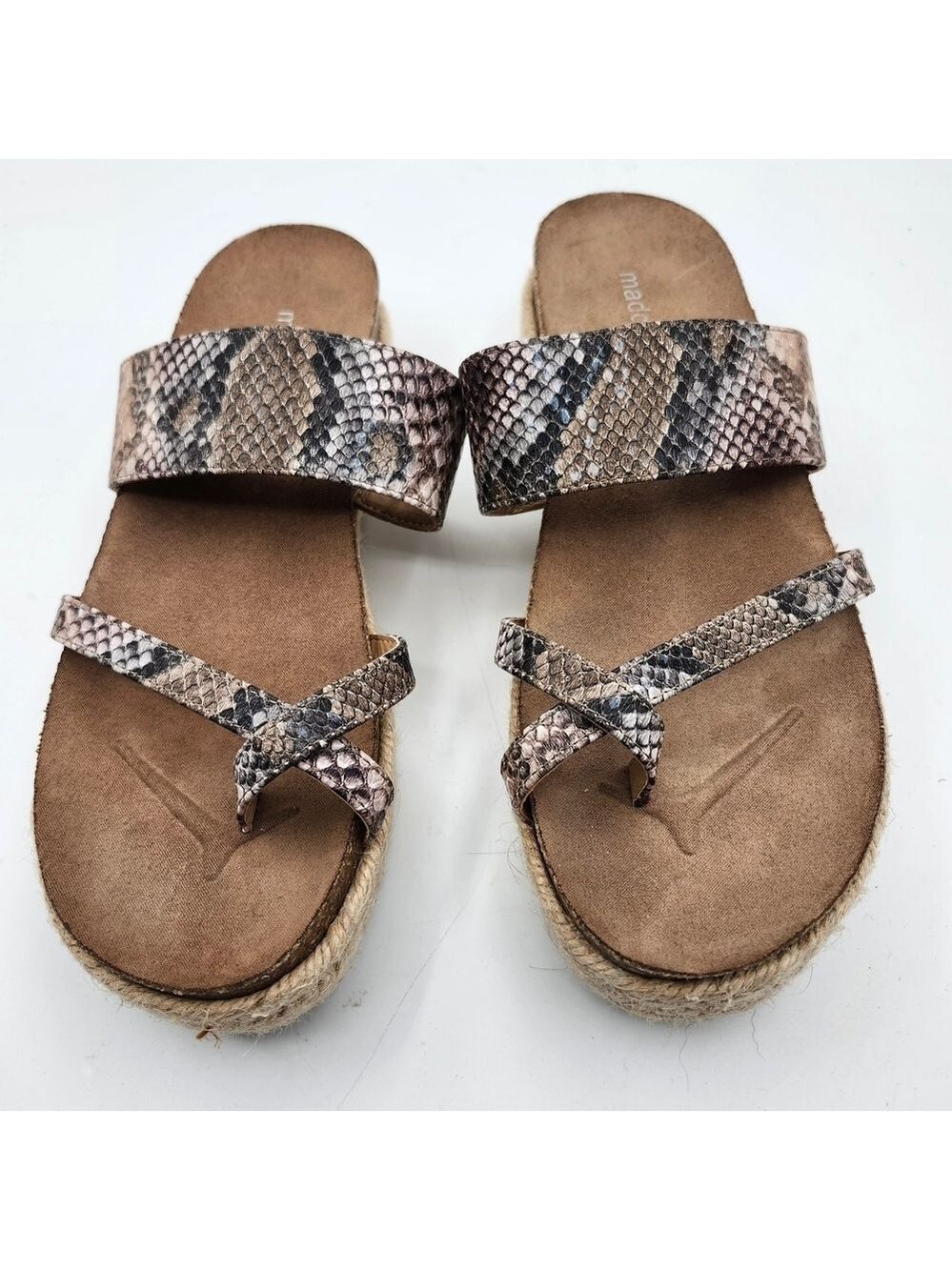 Madden Girl Brown Snake Print Espadrilles